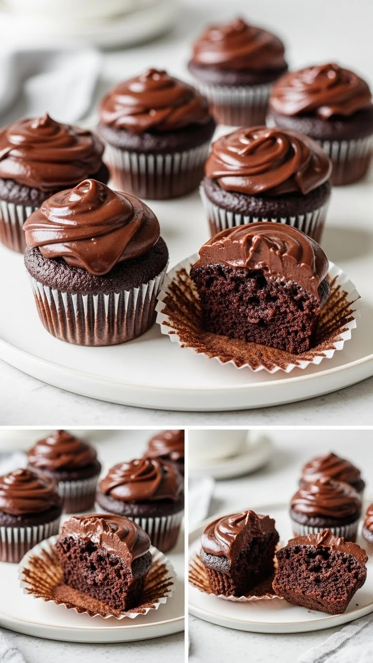 Rich & Fudgy Vegan Chocolate Cupcakes