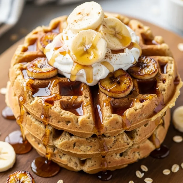 Banana Oat Waffles