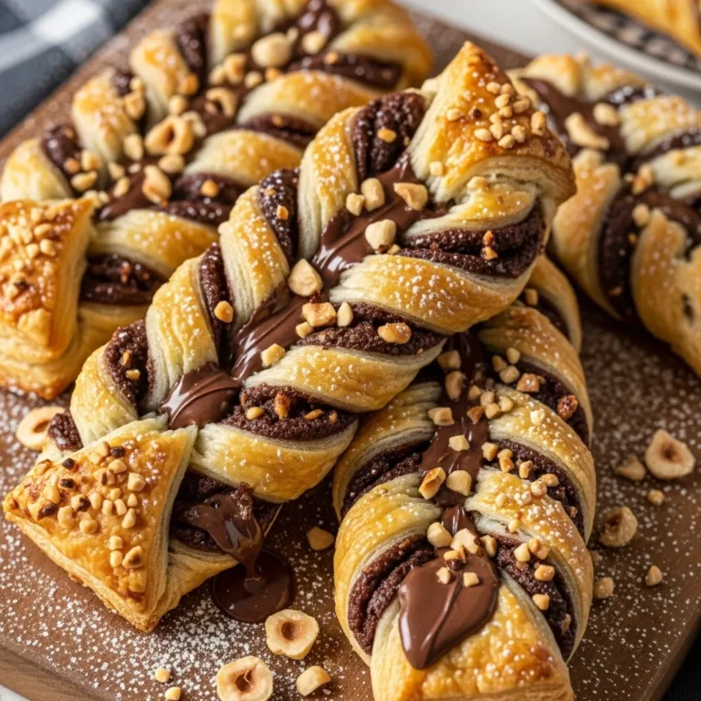 Chocolate Hazelnut Puff Pastry Braids