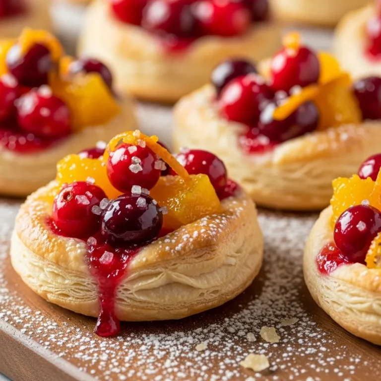 Cranberry Orange Puff Pastry Tarts
