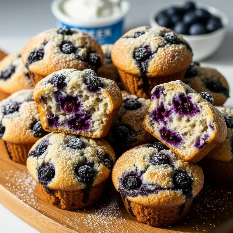 Greek Yogurt Blueberry Muffins