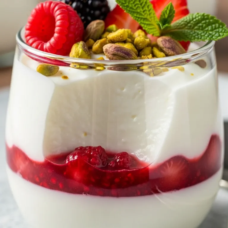Creamy Greek Yogurt Panna Cotta Recipe | Easy No-Bake Healthy Dessert with Honey & Vanilla