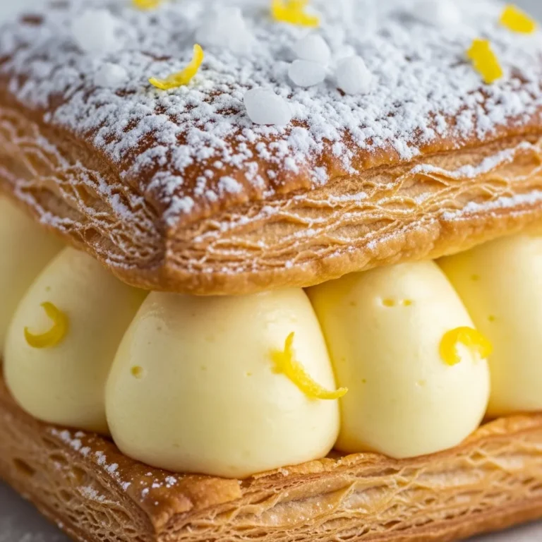 Lemon Cream Puff Pastry Squares
