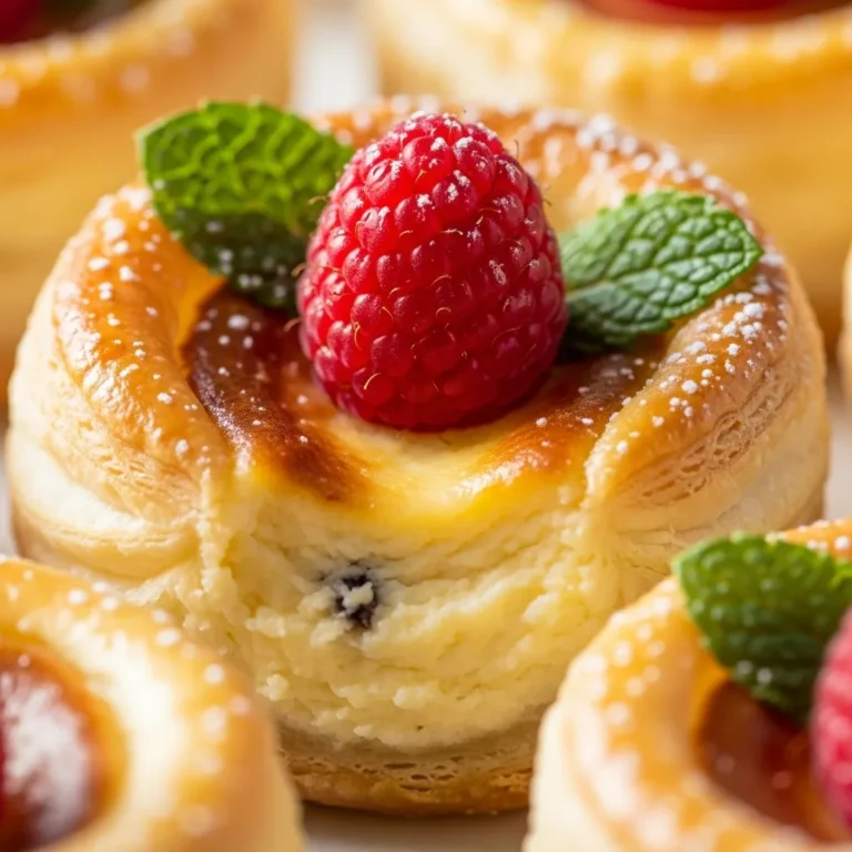 Mini Puff Pastry Cheesecakes