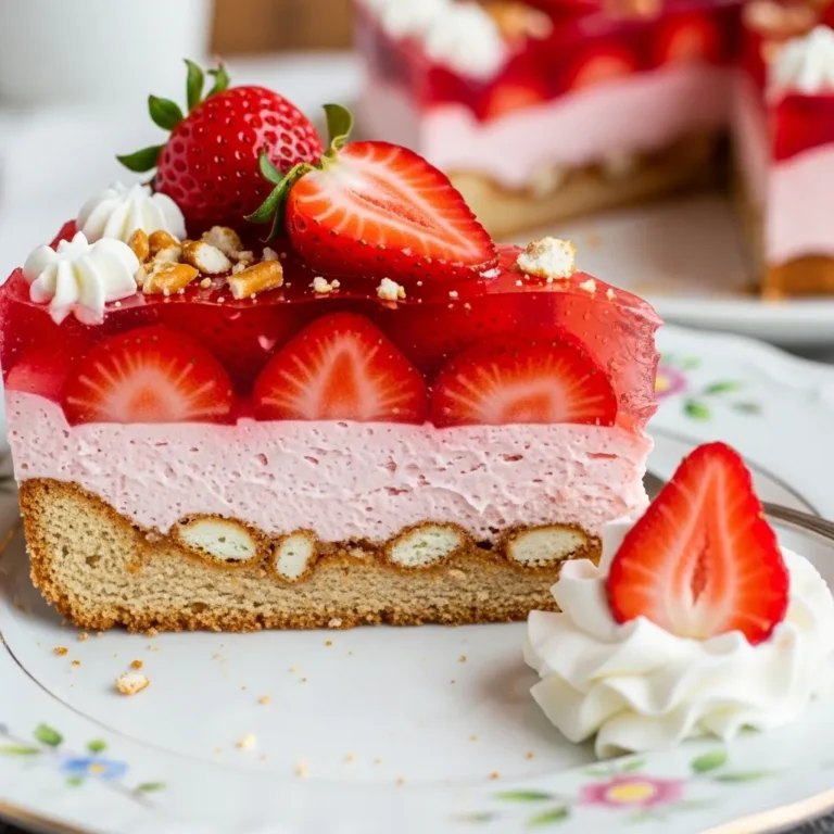 Old-Fashioned Strawberry Pretzel Dessert