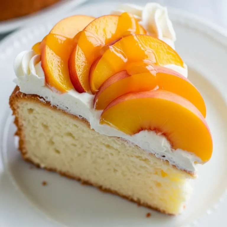 Angel Food Cake Mix and Peach Pie Filling Dessert – Easy Peach Cake Recipe