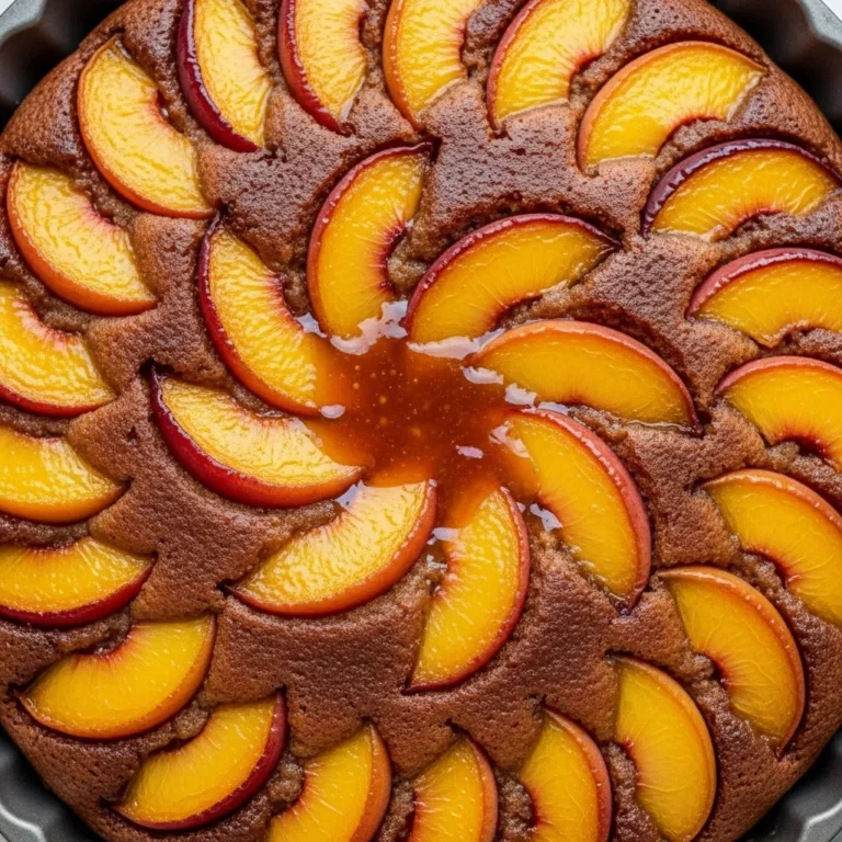 Fresh & Easy Peach Upside Down Cake (Gluten-Free Summer Dessert Recipe)