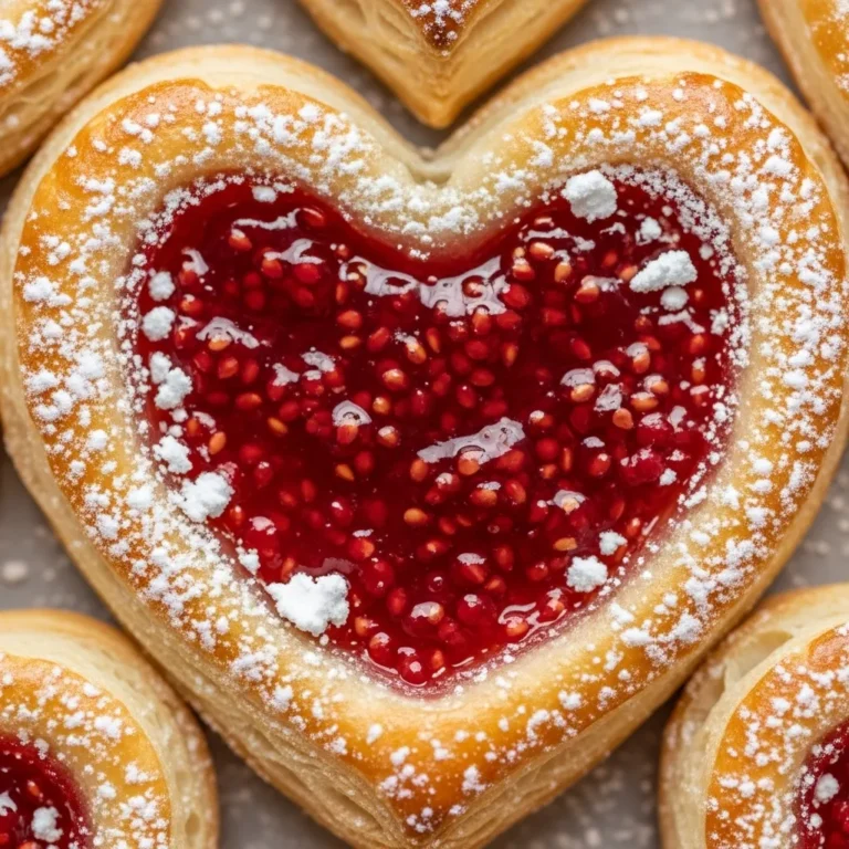 Raspberry Jam Puff Pastry Hearts