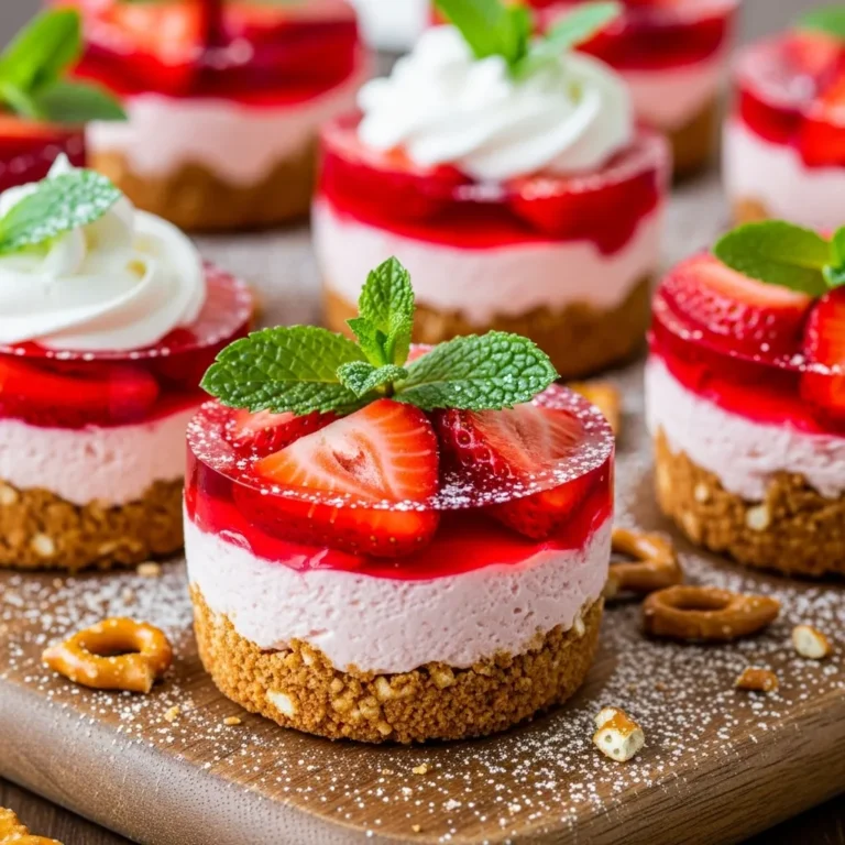 Strawberry Pretzel Cups
