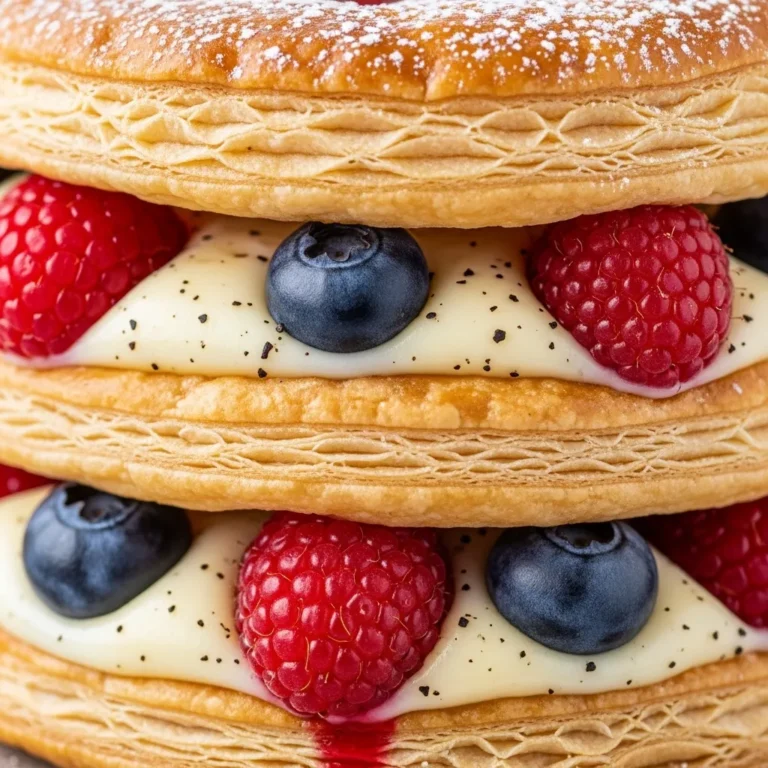 Vanilla Berry Puff Pastry Layers