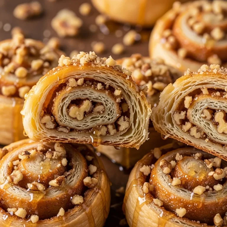 Honey Walnut Puff Pastry Rolls