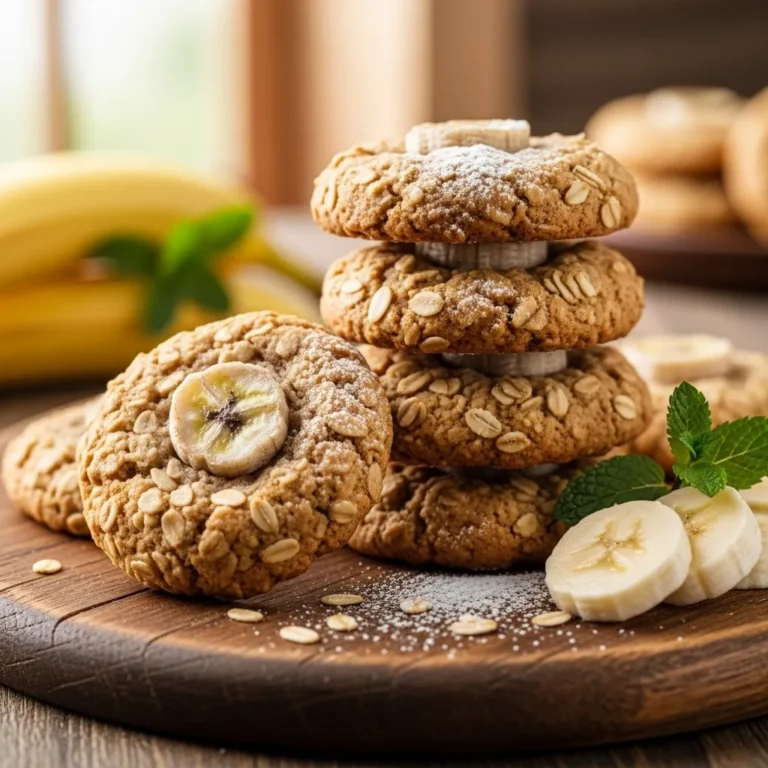 Healthy Banana Oatmeal Cookies