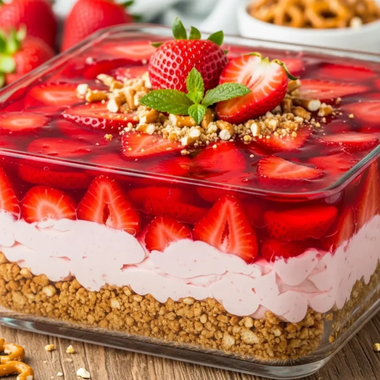 Strawberry Pretzel Jello Salad