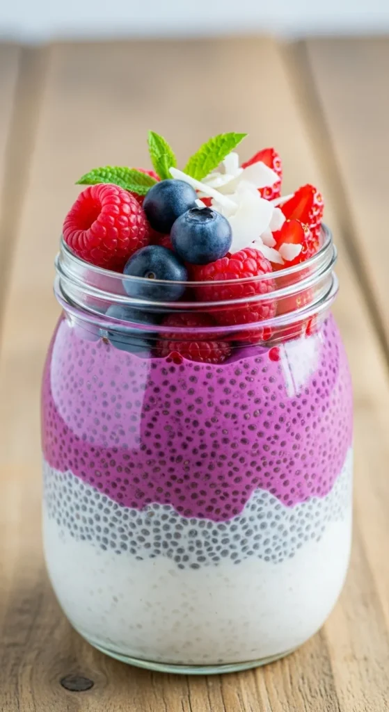Berry Coconut Chia Pudding