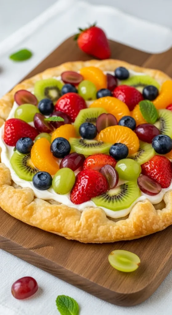 Easy Puff Pastry Fruit Pizza 