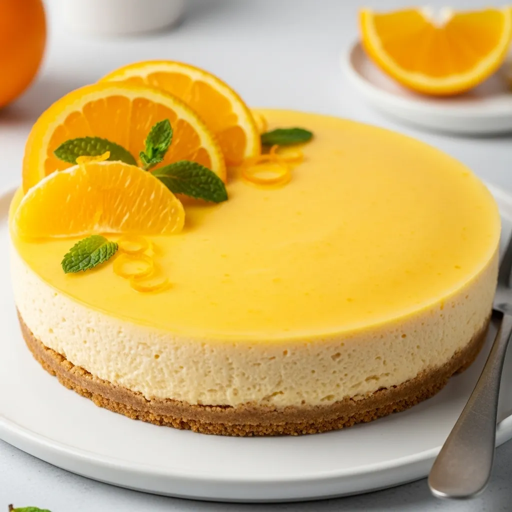 No Bake Orange Cheesecake
