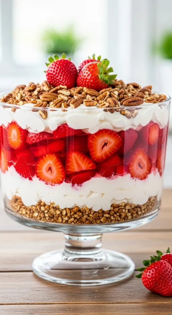 Strawberry Pecan Pretzel Salad