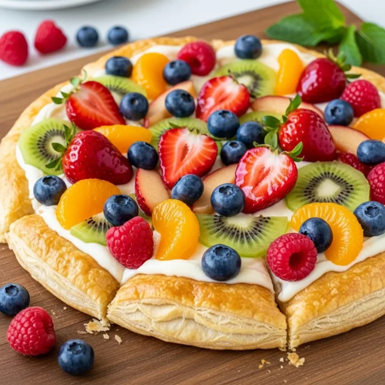 Easy Puff Pastry Fruit Pizza