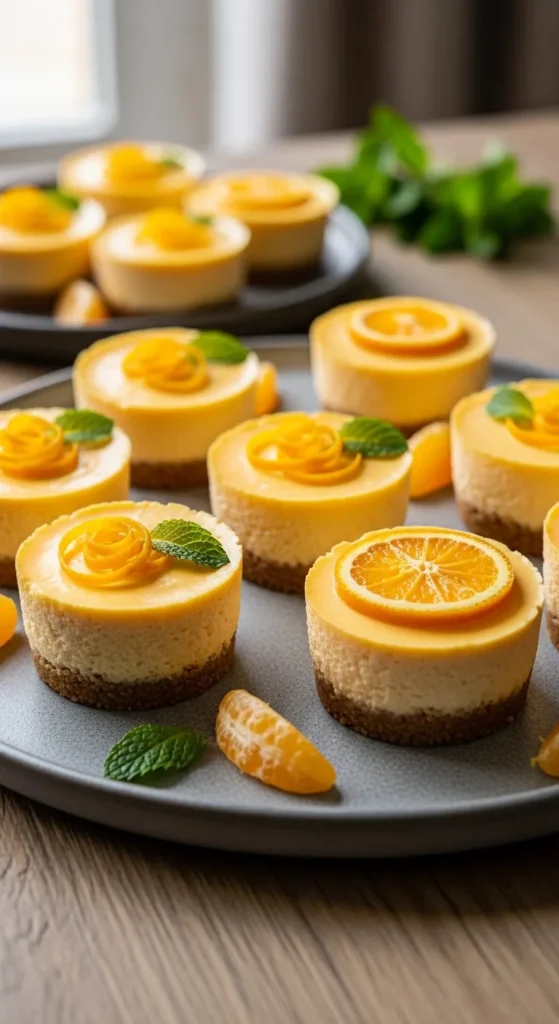 Orange Mini Cheesecakes