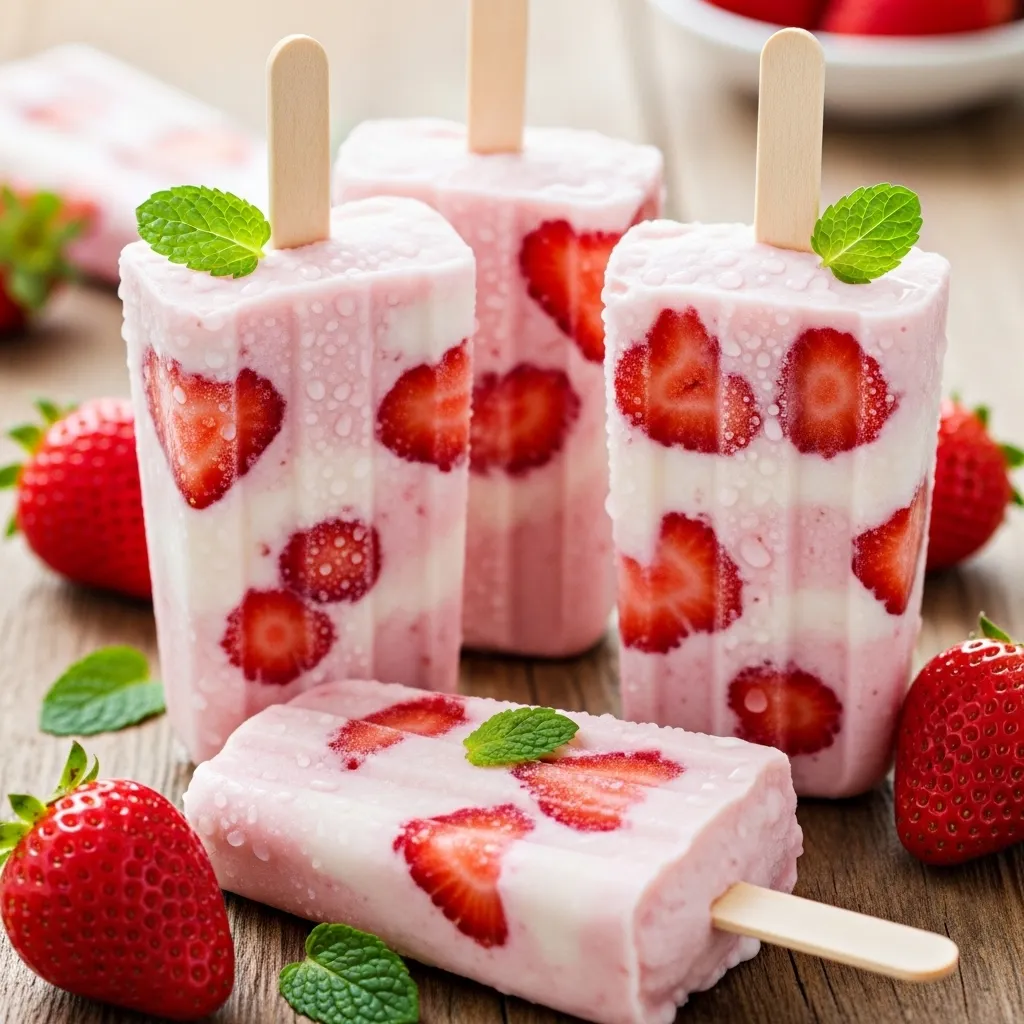 Strawberry Yogurt Popsicle