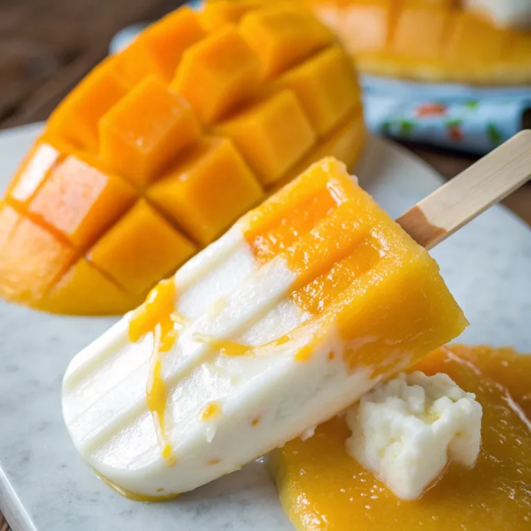 Mango Yogurt Popsicles with Creamy Tropical Flavor