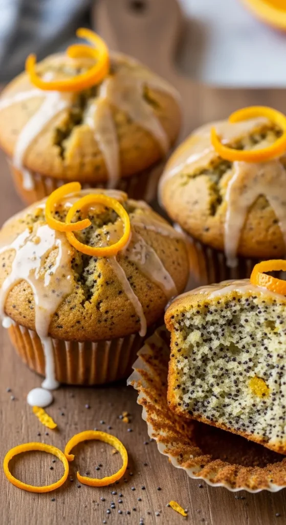 Moist Orange and Poppy Seed Muffins
