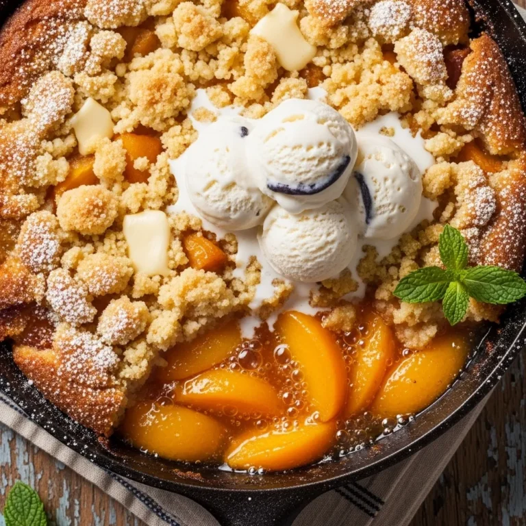 Peach Dump Cake with Pie Filling