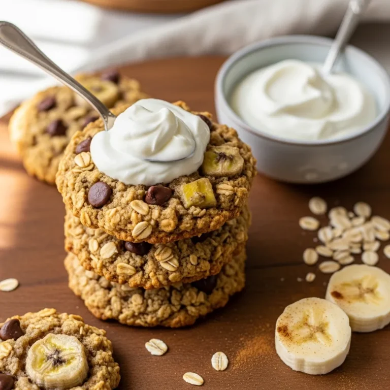 Banana Oatmeal Cookies with Greek Yogurt