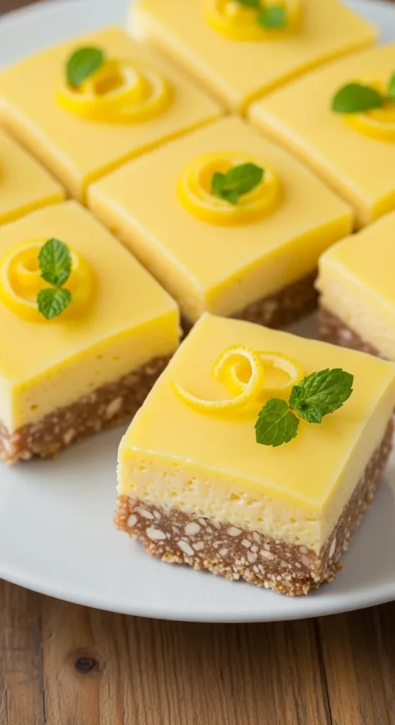 Keto No Bake Lemon Bars