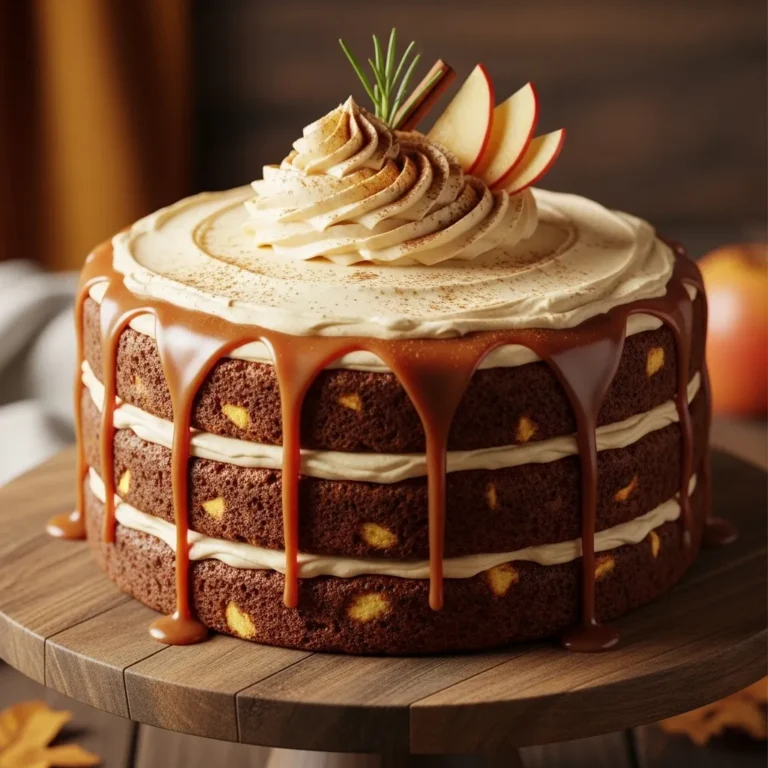 Apple Spice Cake With Caramel Frosting
