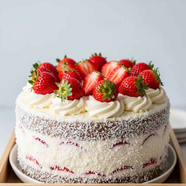 Vegan Strawberry Coconut Cake