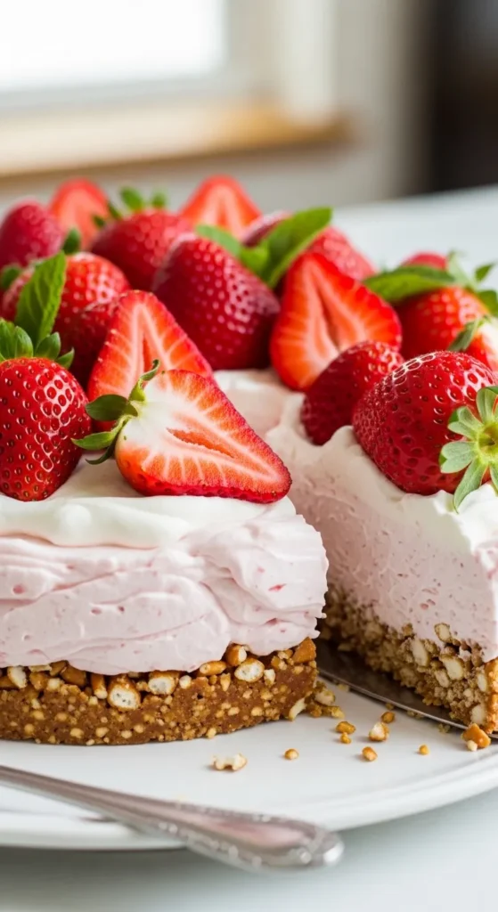 Pretzel Strawberry Dessert No Jello