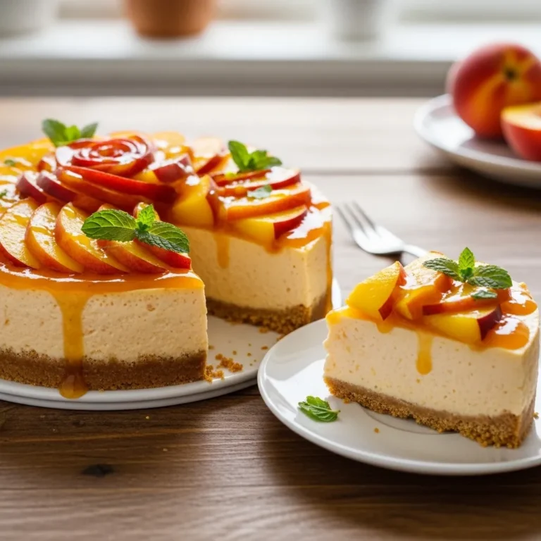 Peach Yogurt Cheesecake
