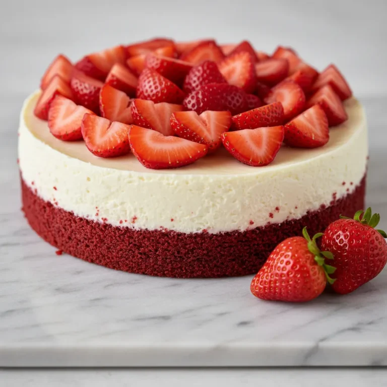 Red Velvet Strawberry Cheesecake Recipe Easy Party Dessert