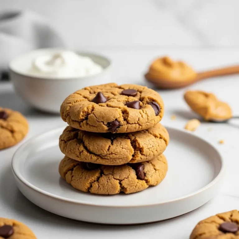 Healthy Peanut Butter Greek Yogurt Chocolate Cookies