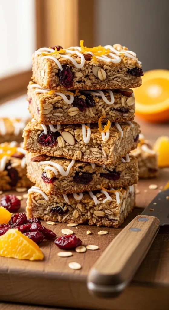  Cranberry Orange Granola Bars