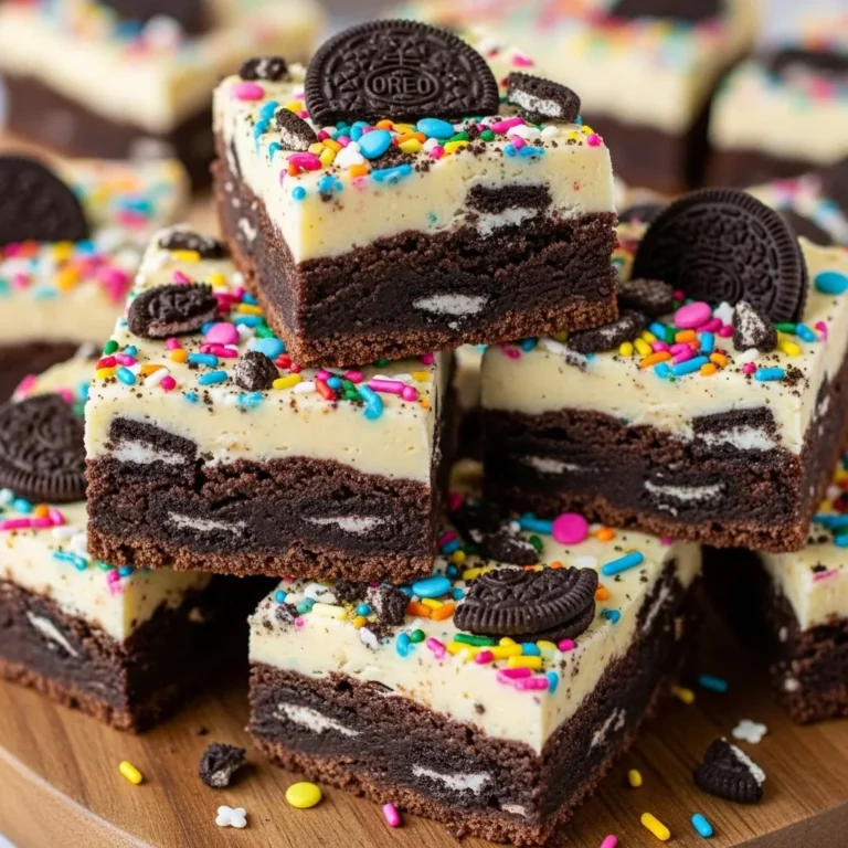 Birthday Cake Oreo Fudge Brownies