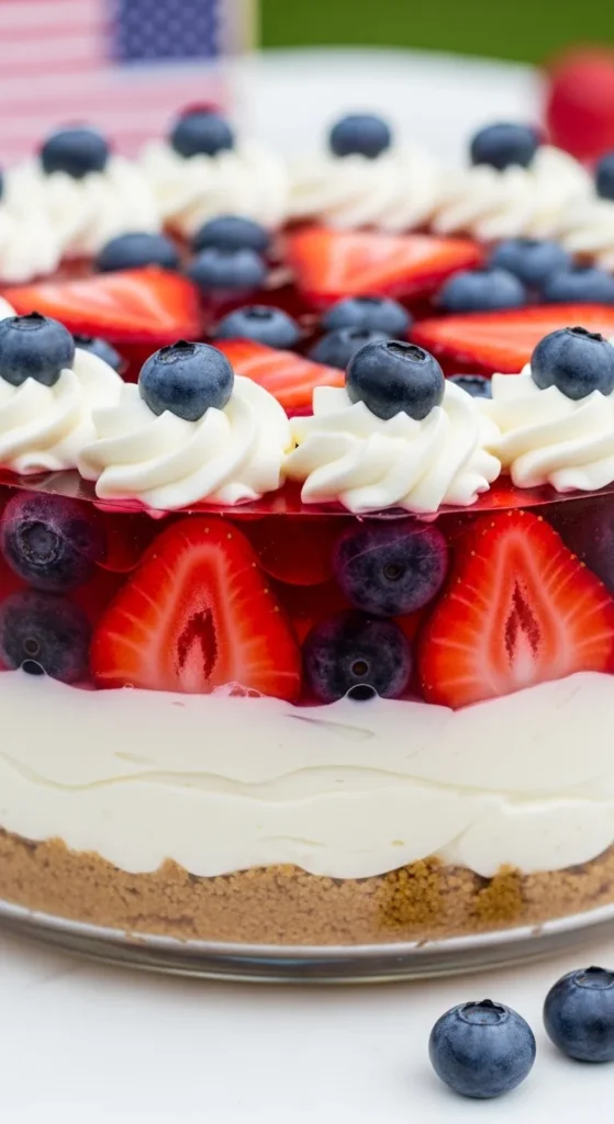 Pretzel Jello Dessert 4th of July