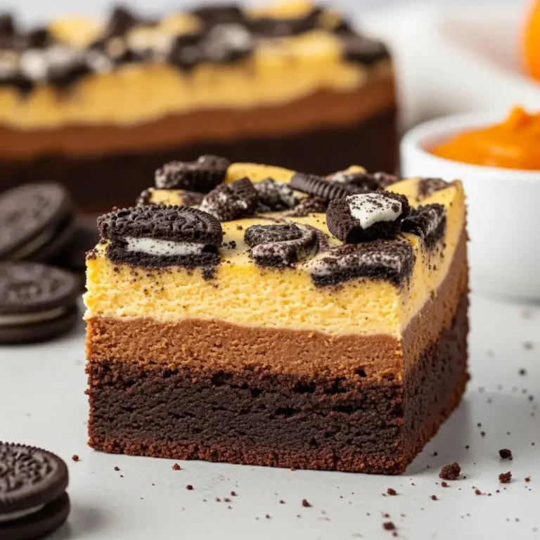 Oreo Pumpkin Cheesecake Brownies