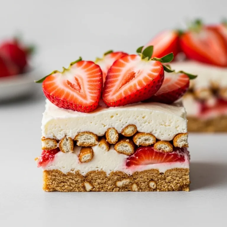 No Bake Strawberry Pretzel Bars: Sweet, Salty, and Totally Lazy-Approved