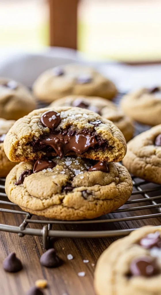 Healthy Greek Yogurt Chocolate Chip Cookies With Melty Center