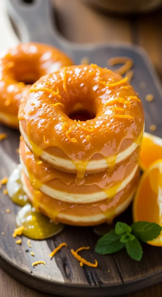 Orange Glazed Donuts