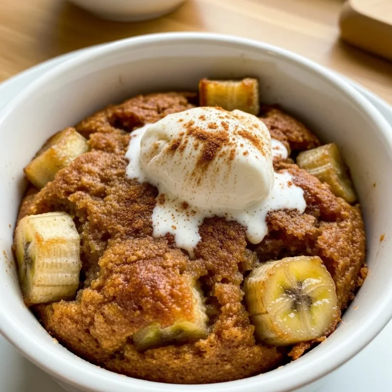 Banana Microwave Dessert No Egg