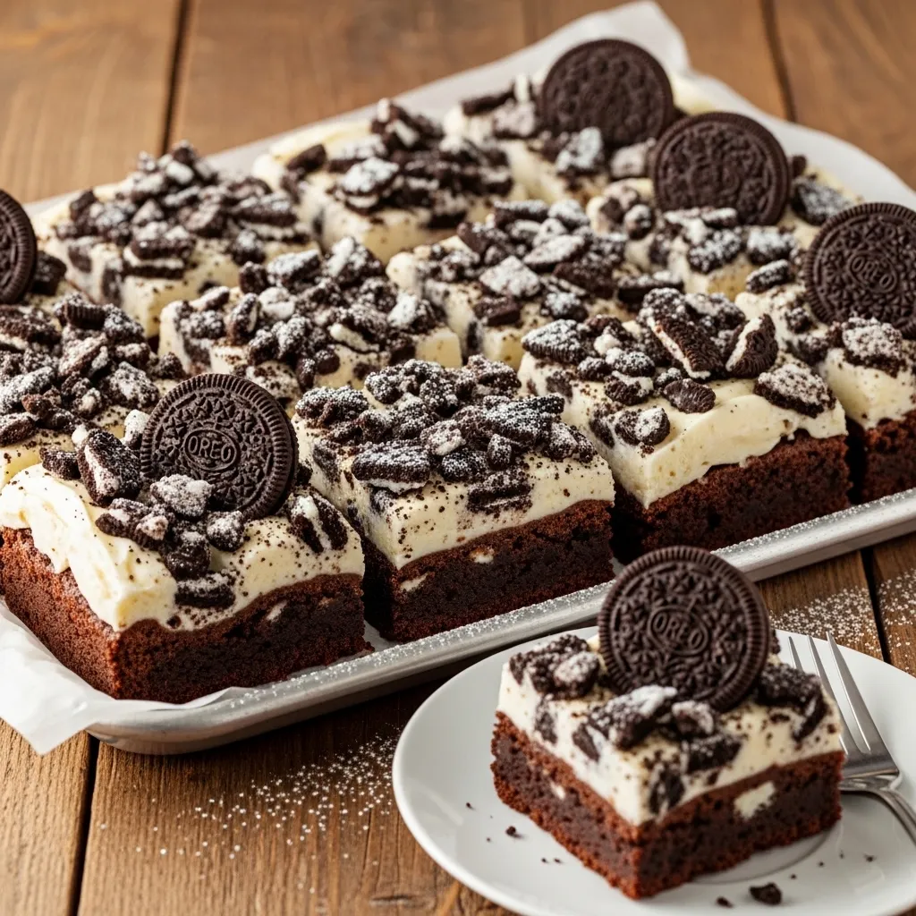 Cookies N Cream Oreo Fudge Brownies