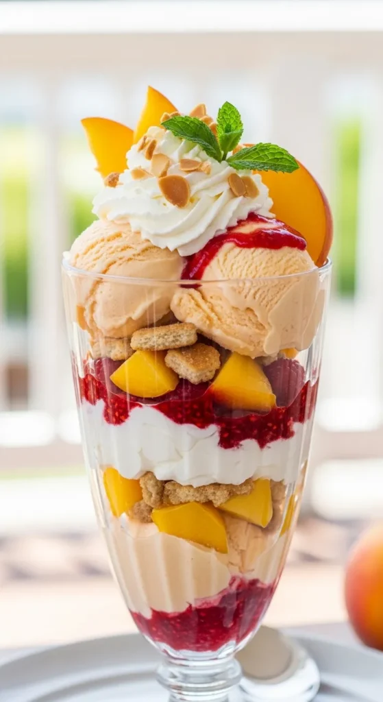 Peach Ice Cream Parfait: Sweet, Fruity, and Ridiculously Easy