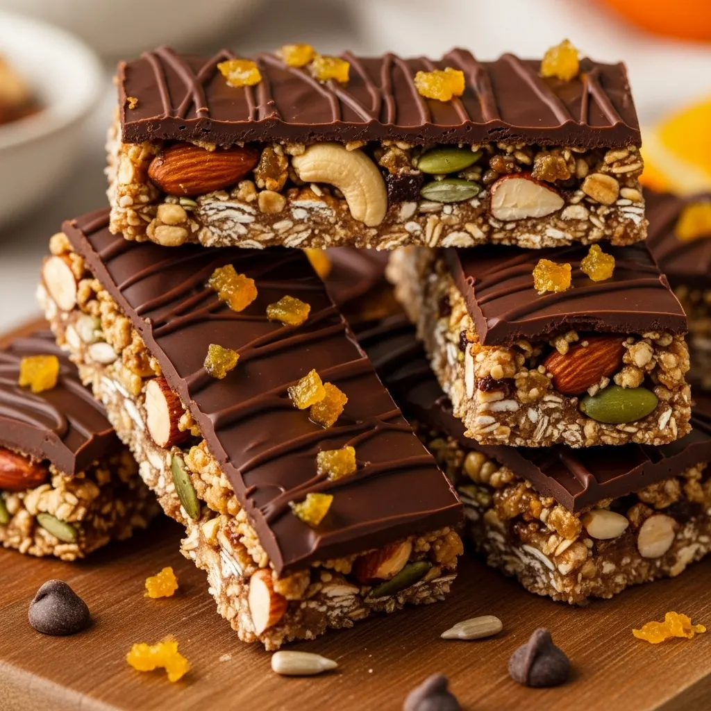 Chocolate Orange Granola Bars