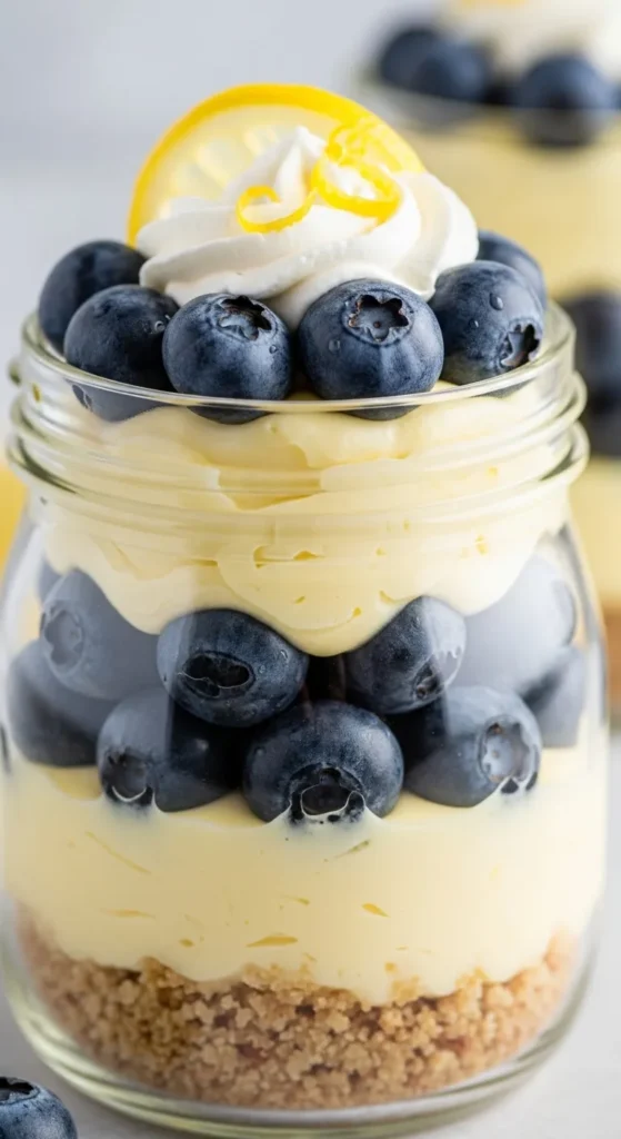 Keto Lemon Blueberry Cheesecake Parfait
