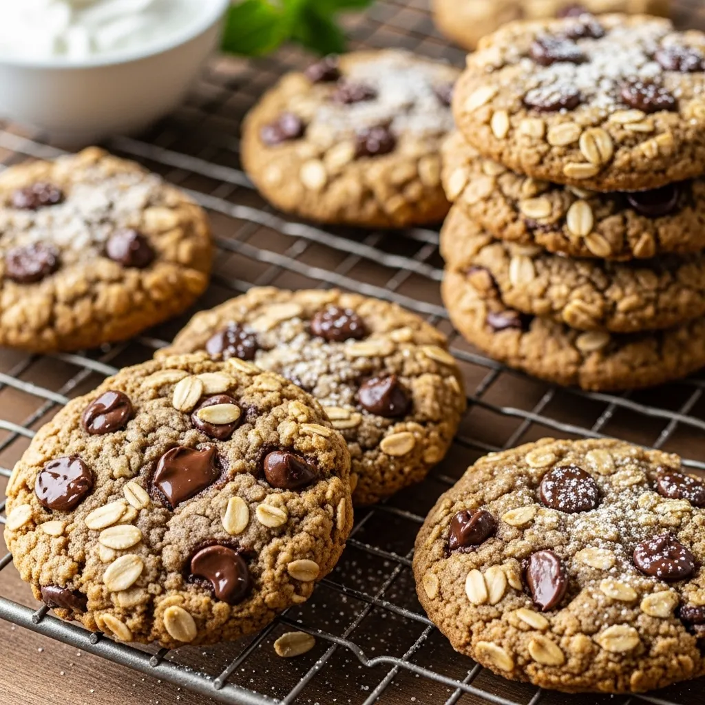 Healthy Greek Yogurt Chocolate Chip Oatmeal Cookies