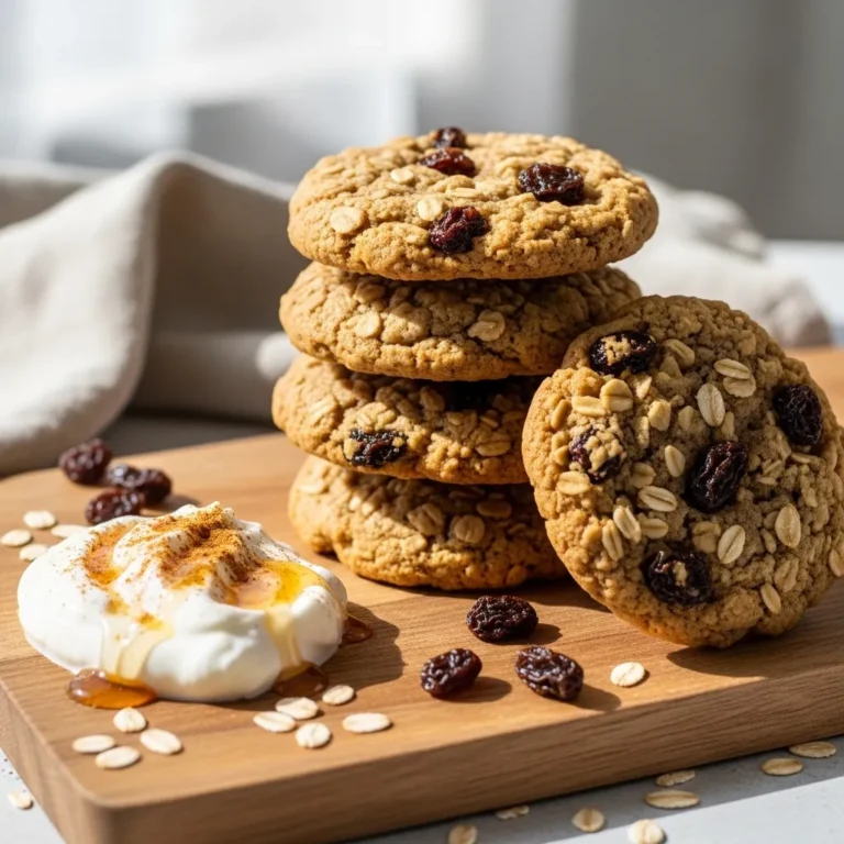 Greek Yogurt Oatmeal Raisin Cookies