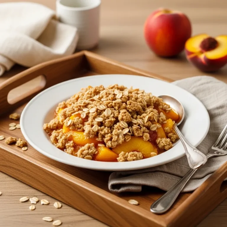 Old Fashioned Peach Crisp with Oats